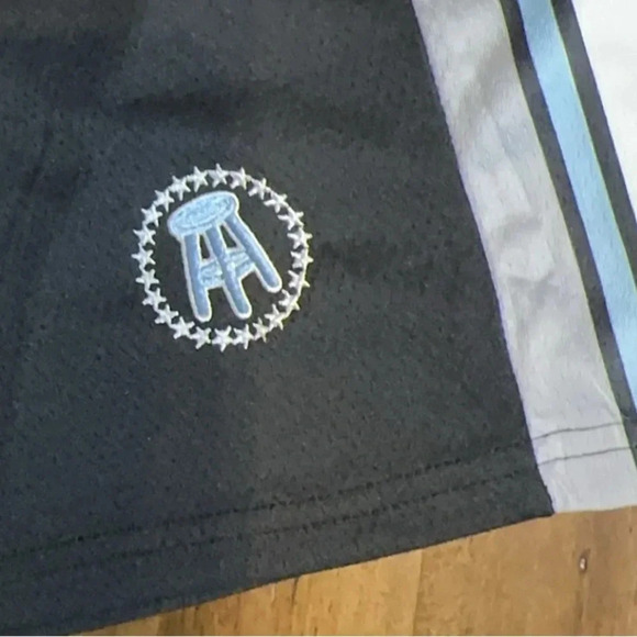 💥NWT Barstool Sports Men’s Basketball Drawstring Black Running Shorts LG - Picture 3 of 6